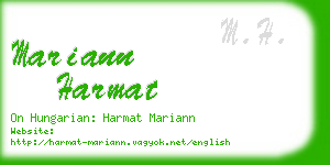 mariann harmat business card